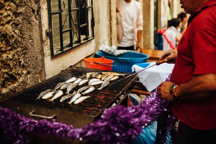 Grilled sardines during the Saint Anthony Feast in Lisbon.jpg