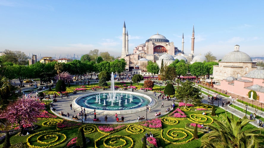 Photo of aerial view of Istanbul, Turkey.