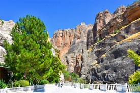 Photo of Cappadocia that is known around the world as one of the best places to fly with hot air balloons. Goreme, Cappadocia, Turkey.