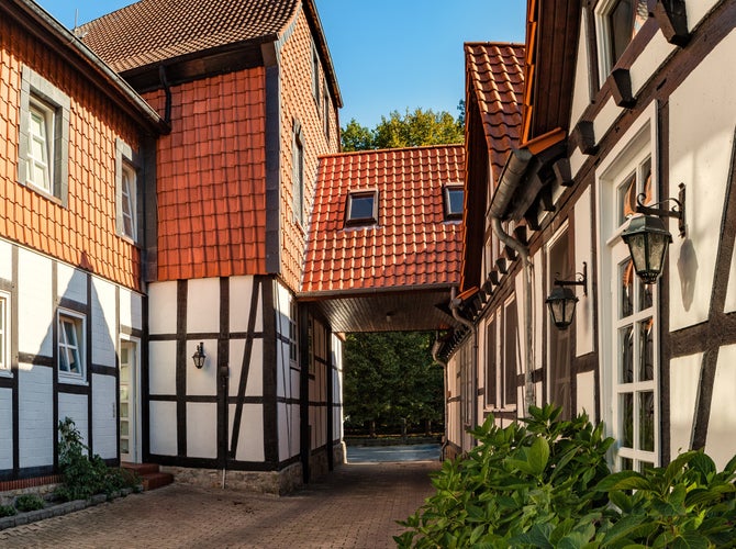 Photo of One courtyard in Braunschweig, Lower Saxony, Germany.