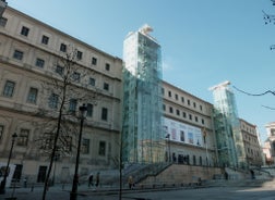 The Puerta del Sol square is the main public space in Madrid. In the middle of the square is located the office of the President of the Community of Madrid.