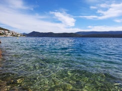 Photo of aerial view of Neum seaside resort on the Adriatic Sea, is the only coastal access in Bosnia and Herzegovina.