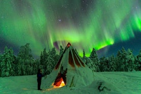 Auroras in Saariselkä - Noorderlicht-fototour per auto en te voet