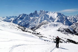 Cortina Dolomites: winter hiking & sledding experience