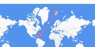 Flyrejser fra St. Kitts & Nevis til Svalbard & Jan Mayen