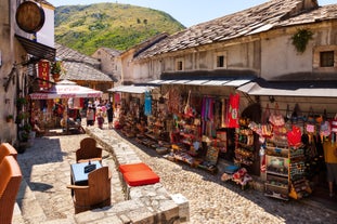 Photo of aerial view of the old town of Trebinje, Bosnia and Herzegovina.