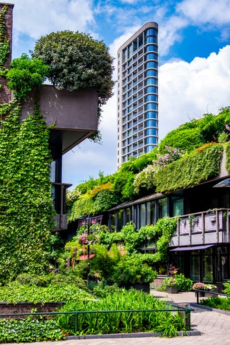 Eindhoven, The Netherlands, June 29th, 2021. Hanging gardens by architect Neave Brown.