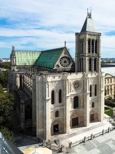 photo of view of Church of St. Denis,Liege Belgium.