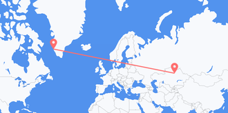 Vluchten van Kazachstan naar Groenland