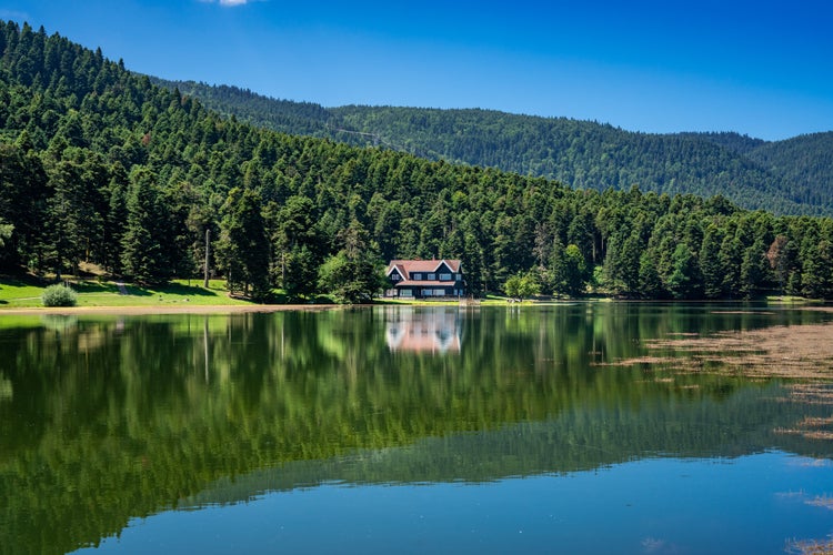 Photo of Golcuk Lake in Bolu Turkey. Beautiful Lake view.