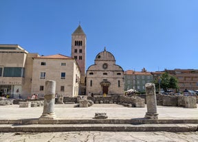 City of Zadar aerial panoramic view.