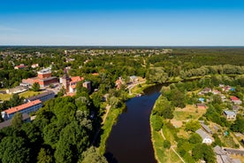 Aerial view of Vilnius old city.