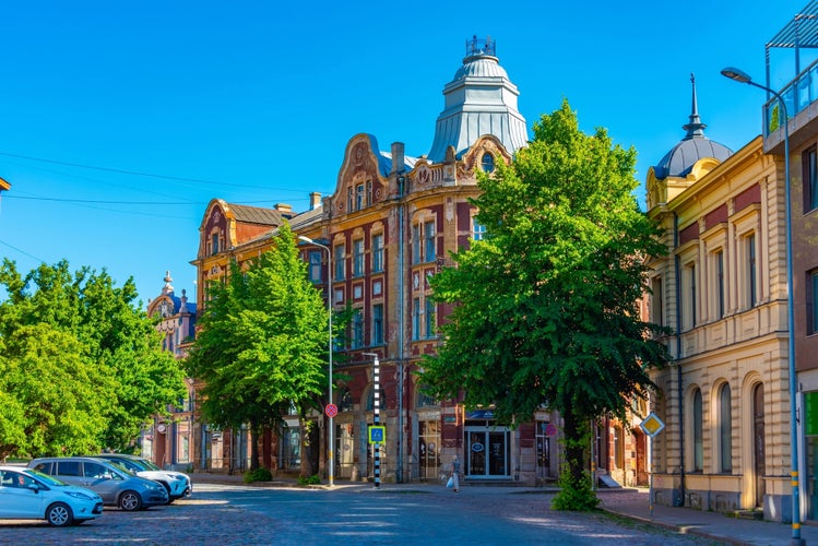 photo of view of Historical buildings in Latvian town Liepaja.