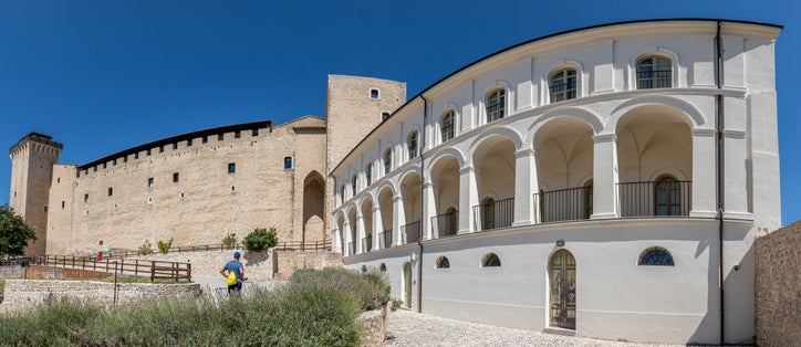 The Albornozian fortress is a fortress located on the top of the Sant'Elia hill overlooking the city of Spoleto