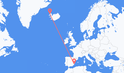Flights from Alicante to Ísafjörður