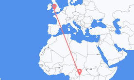 Flights from Central African Republic to Wales