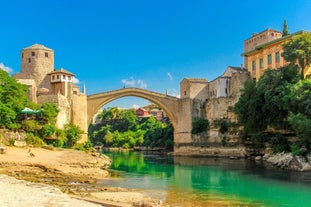 Photo of Roman bridge (Rimski Most) a bridge located in Ilidža, suburb of Sarajevo, the capital of Bosnia and Herzegovina.