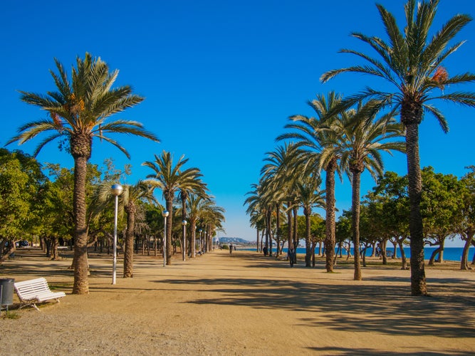 Promenade on the beach in Mataro