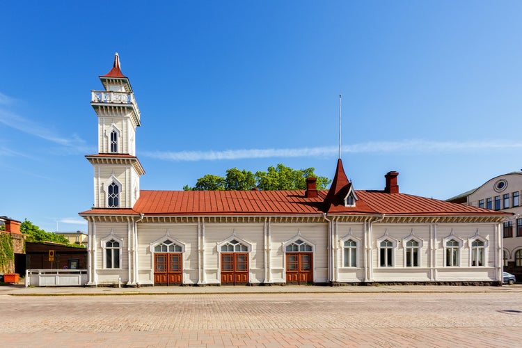 Old fire-tower in the city of Kotka, Finland