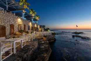 Photo of aerial view from the hill of Limenas Chersonisou, Greece.