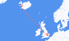 Vluchten van Londen, Engeland naar Reykjavík, IJsland