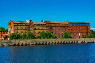 Photo of ruins of old Grobina castle in summer day, Latvia.