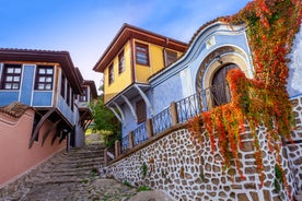 Photo of aerial view of Bulgarian town Sozopol.