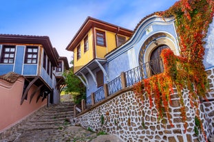 Photo of aerial view of the ancient seaside town, Nessebar, Bulgaria.