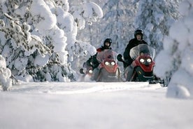 Schneemobilsafari durch den lappländischen Wald ab Rovaniemi