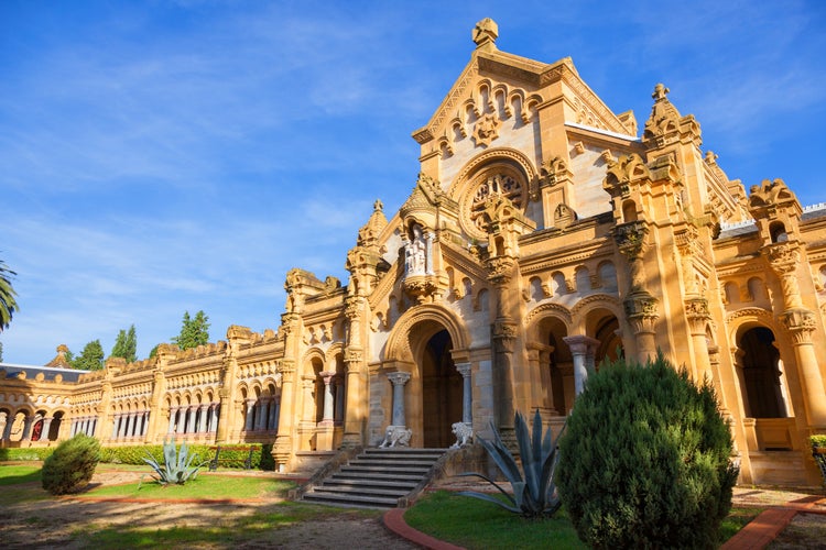 Photo of Mausoleum in Bilbao's cemetery, Spain. Built in 1914.