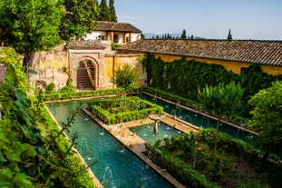 Granada, Andalusia,Spain Europe - Panoramic view of Alhambra.