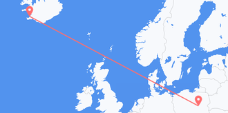 Flights from Iceland to Poland