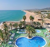 Photo of aerial view of Calella de Palafrugell and Llafranc view (Costa Brava), Catalonia, Spain.