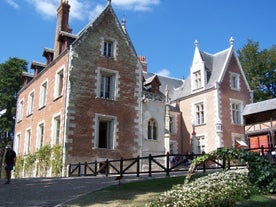 Photo of Tours aerial panoramic view. Tours is a city in the Loire valley of France.