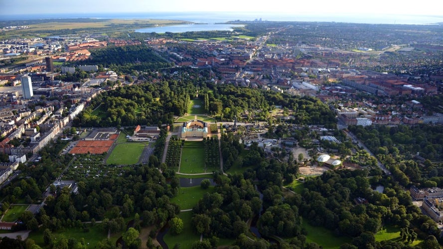 An aerial view of Copenhagen Zoo and Frederiksberg Gardens, surrounded by the vibrant cityscape..jpg