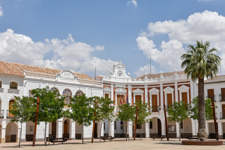 Photo of Manzanares town hall square in Ciudad Real, Spain.