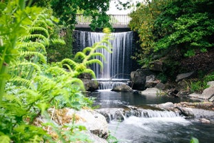 Photo of the Erdre River in Nantes, France.