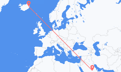 Flights from Riyadh to Egilsstaðir