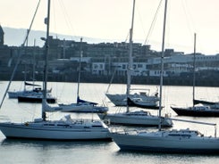 Photo of aerial view of Dun Laoghaire Pier ,Dublin, Ireland.