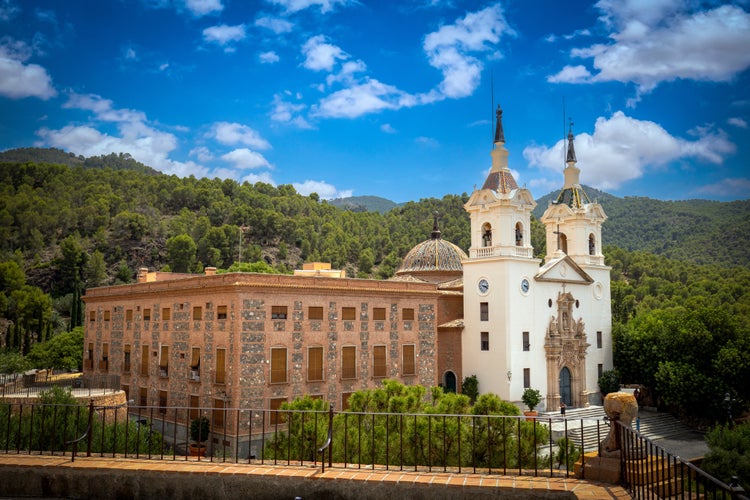 Photo of general view of the Sanctuary of La Fuensanta in the Natural Park of El Valle, Murcia.