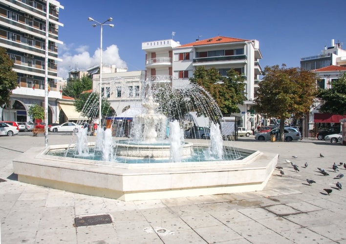 Photo of St. Basil's Square in the capital of the Peloponnese - Tripoli. Greece.