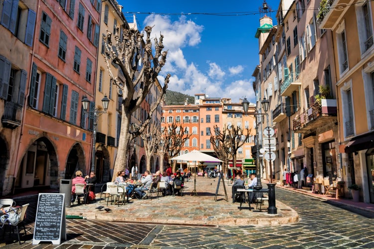 Idyllic market square in Grasse, France