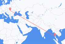 ミャンマー (ビルマ)のコータウン郡区から、ハンガリーのデブレツェンまでのフライト