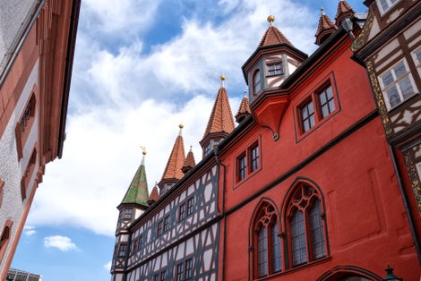 Photo of Germany, Old town hall in Fulda, Germany. From 1531 to 1782, the Gothic ensemble of houses in Unterm Heilig Kreuz Straße served the city of Fulda as its town hall.
