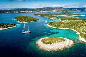 Visite privée de la plage de Golden Horn, de la ville de Hvar et des îles Paklinski