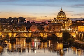 Roma di notte con pizza e gelato