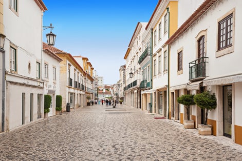 Photo of Tomar city center, Santarem District in Portugal.