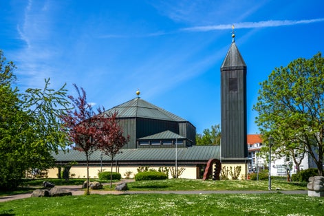 photo of view of Church in Bad Vilbel in Germany.