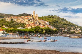 Photo of a coastal city of Imperia, Italian Rivera in the region of Liguria, Italy.