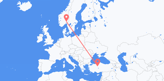 Flights from Turkey to Norway